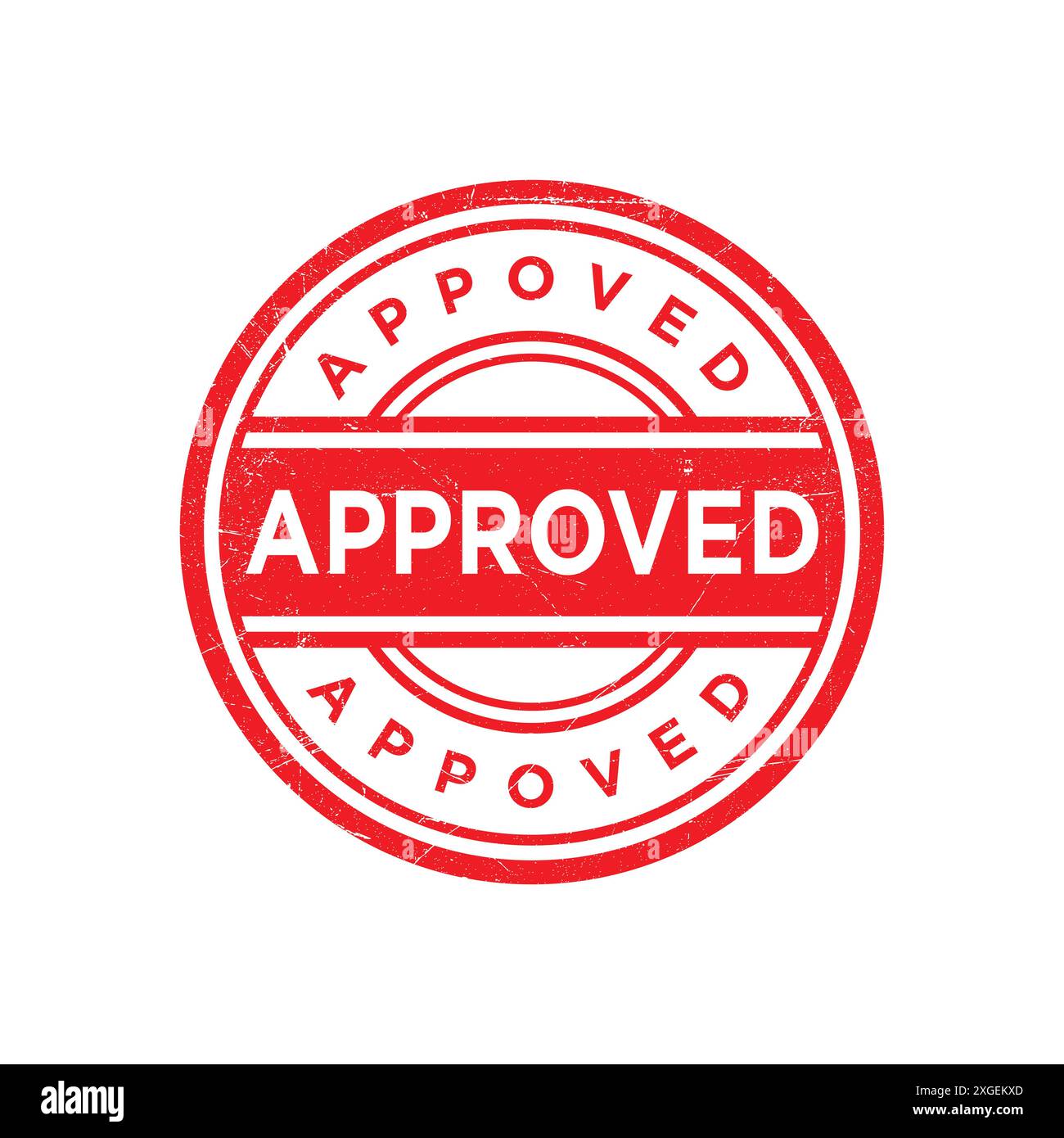 approved rubber stamp icon vector design template in white background Stock Vector