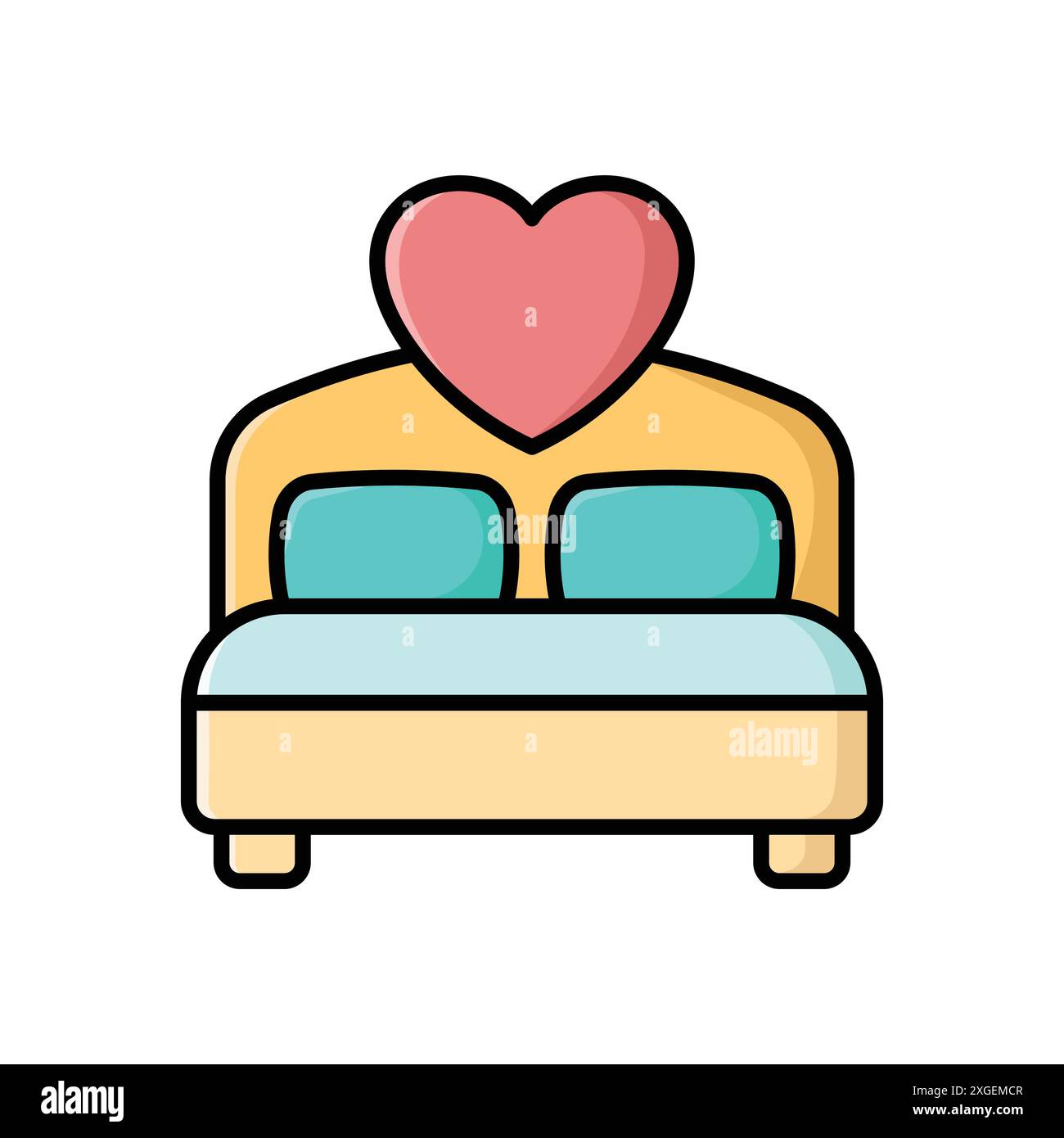 bed icon vector design template in white background Stock Vector