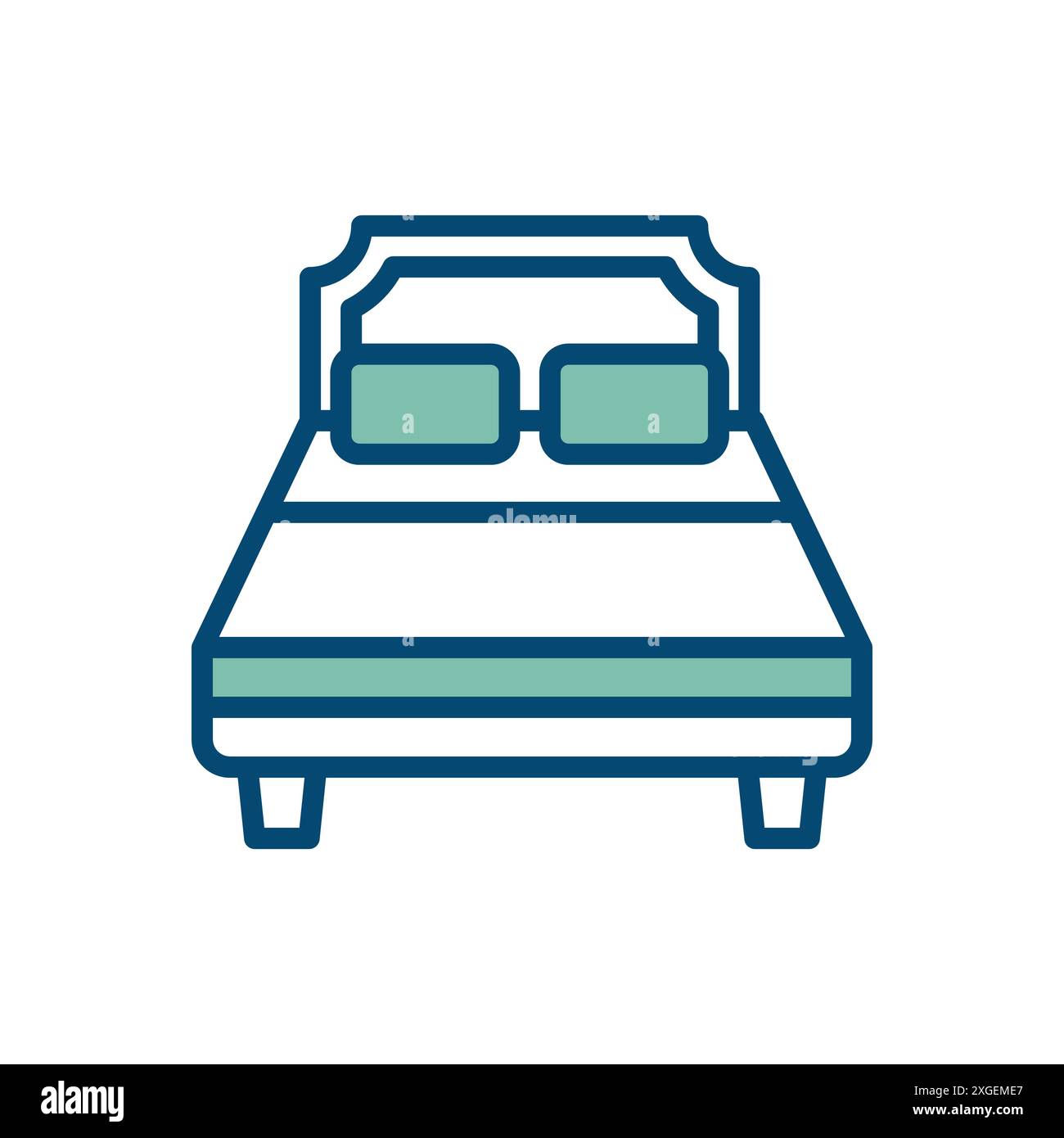bed icon vector design template in white background Stock Vector