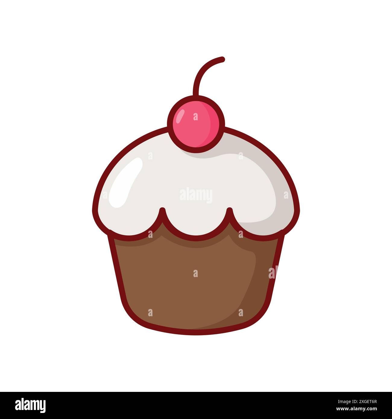cup cake icon vector design template in white background Stock Vector