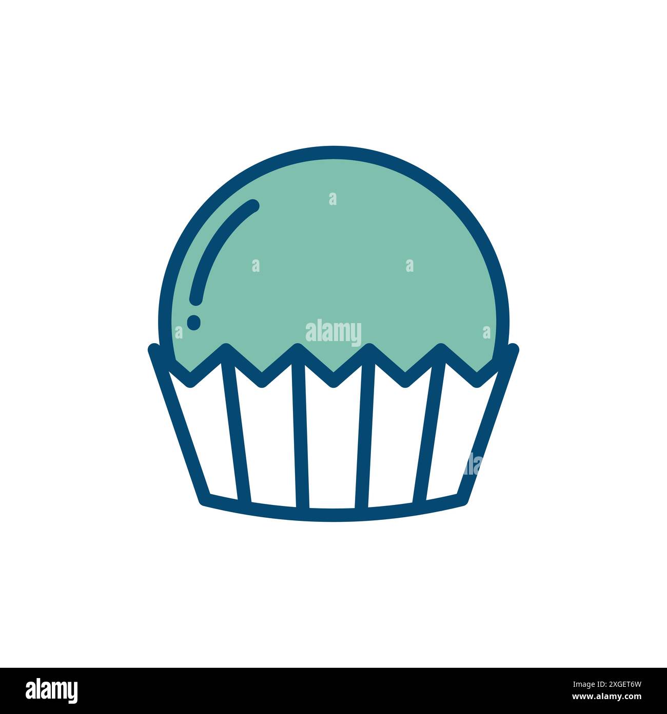 cup cake icon vector design template in white background Stock Vector