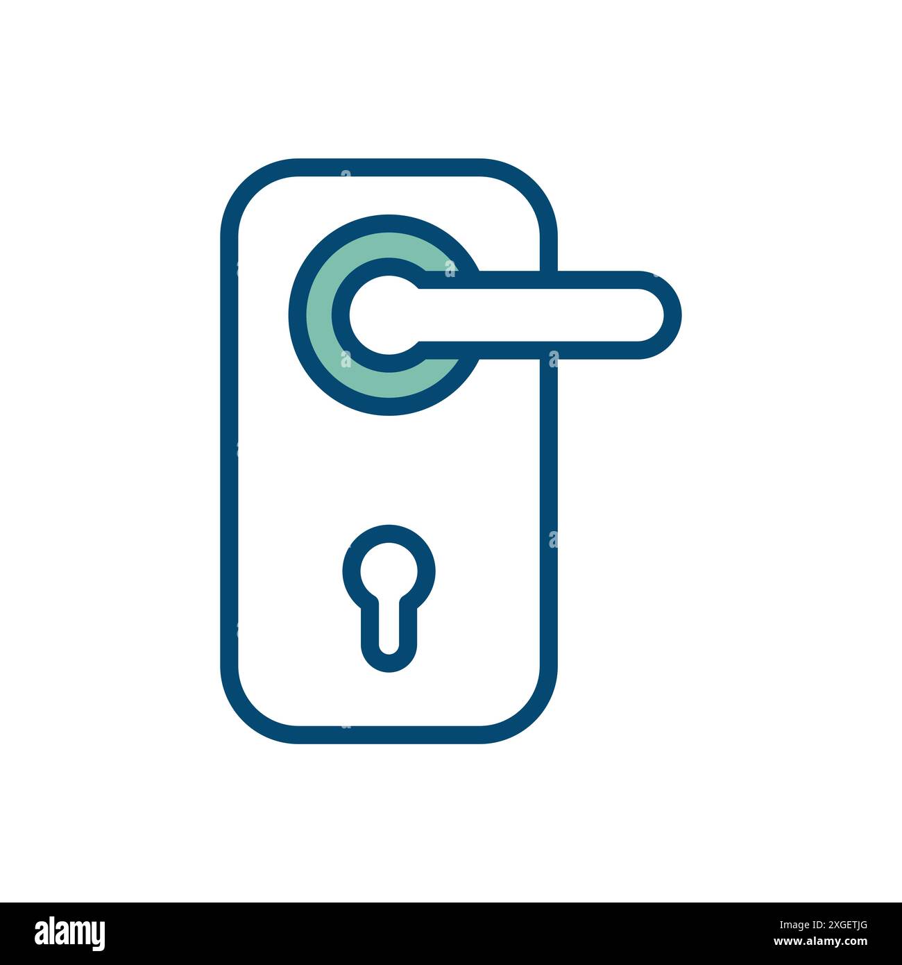 door handle icon vector design template in white background Stock Vector