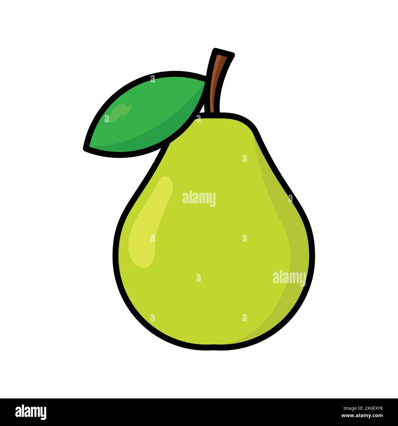 guava fruit icon vector design template in white background Stock Vector