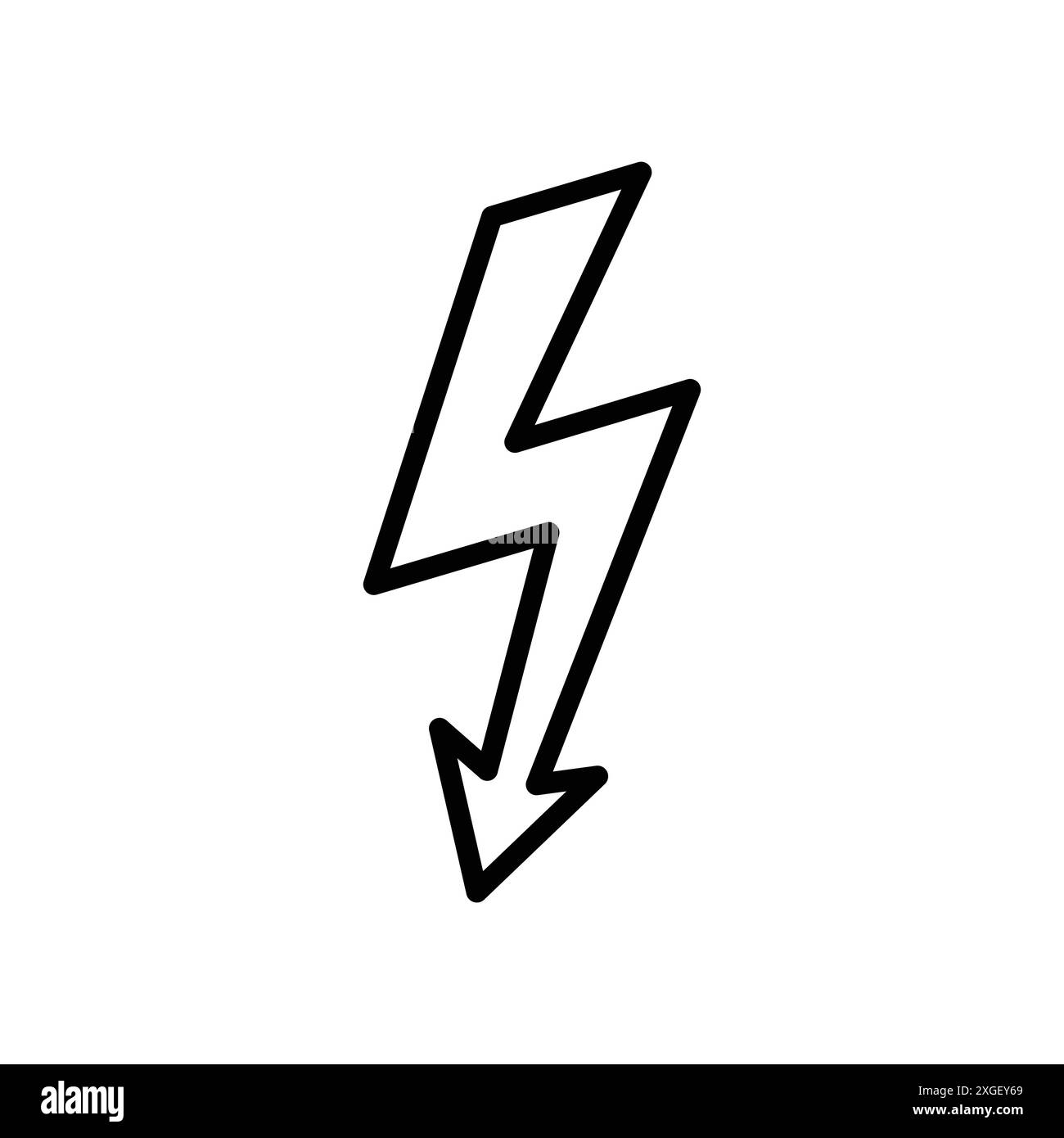 lightning bolt icon vector design template in white background Stock ...