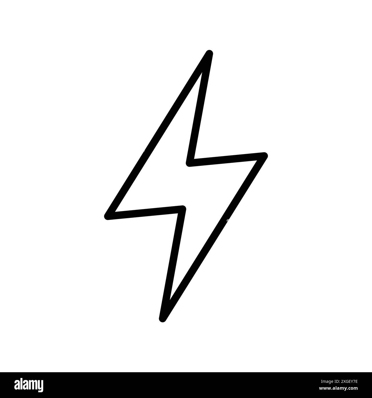 lightning bolt icon vector design template in white background Stock ...