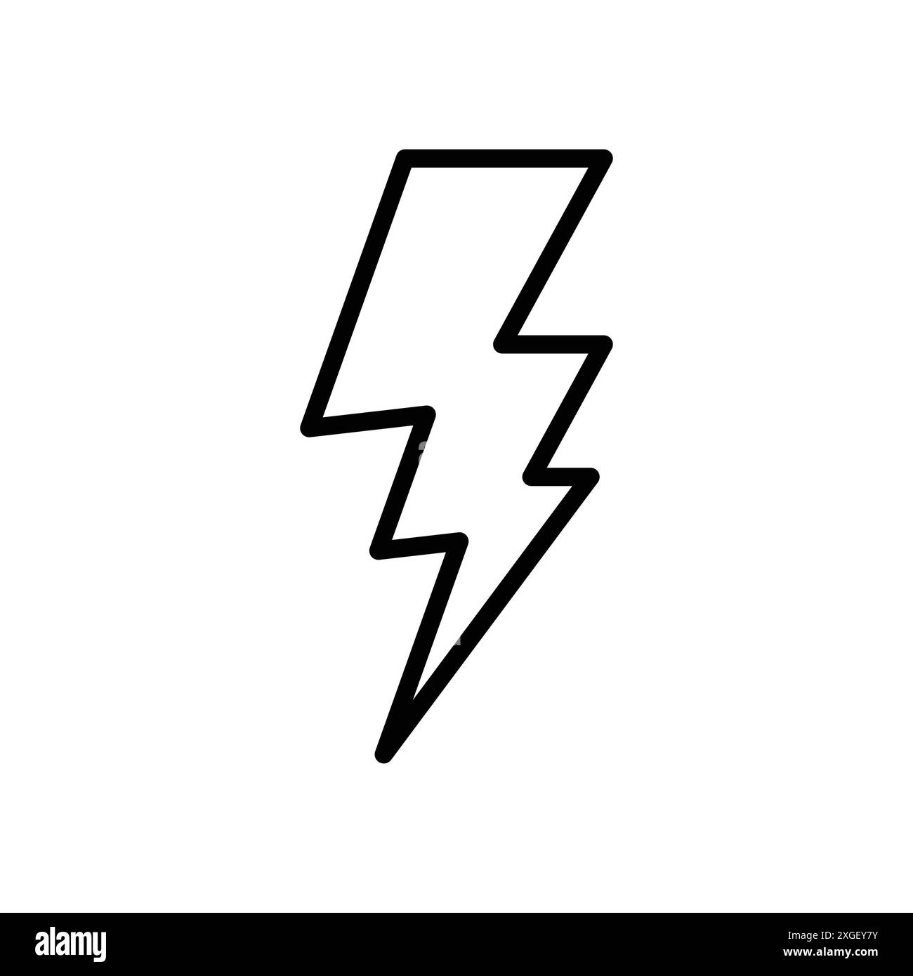 lightning bolt icon vector design template in white background Stock ...