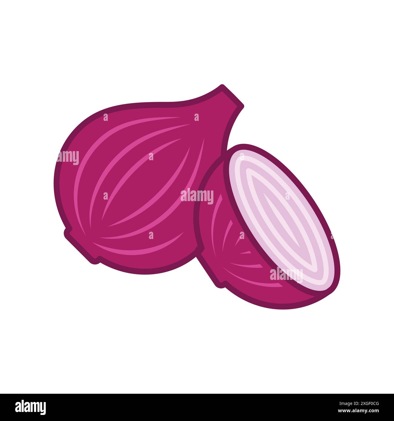 onion icon vector design template in white background Stock Vector