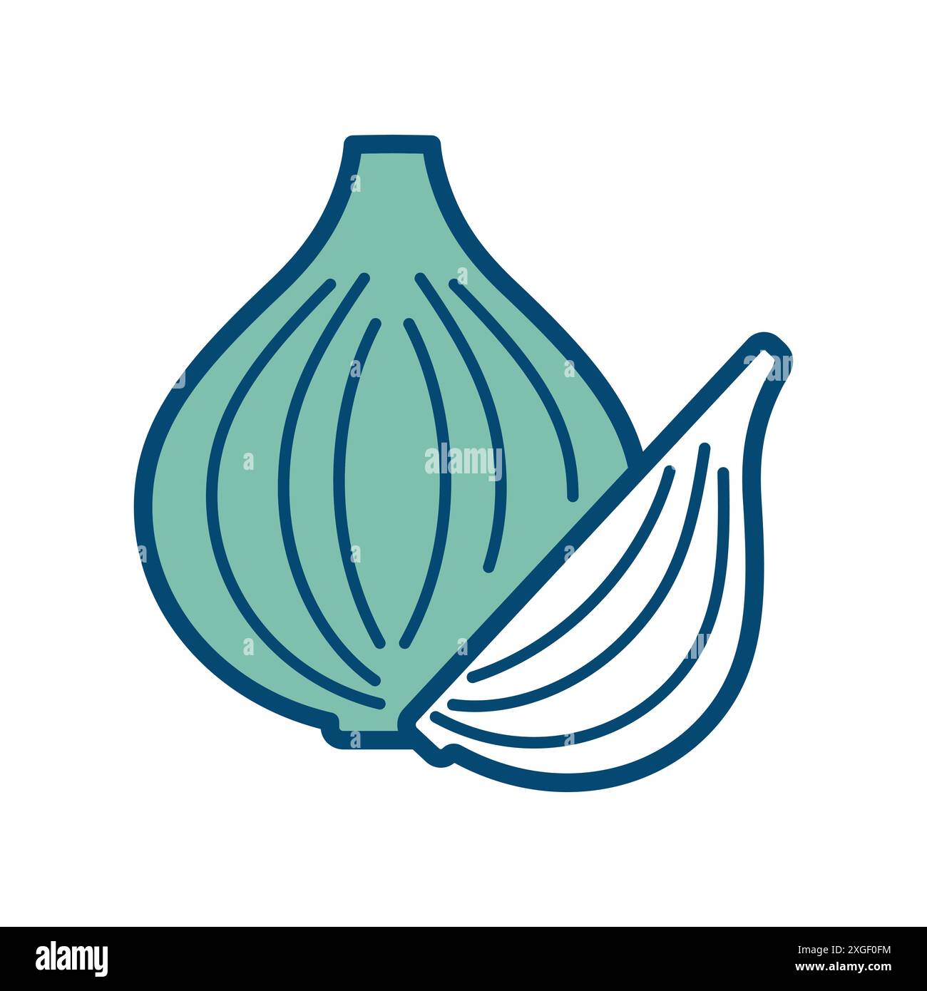 onion icon vector design template in white background Stock Vector