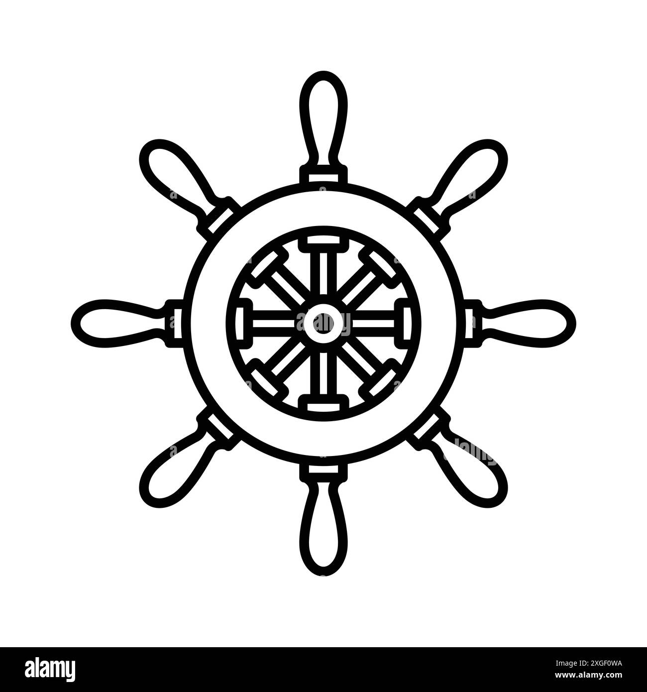 ship wheel icon vector design template in white background Stock Vector ...