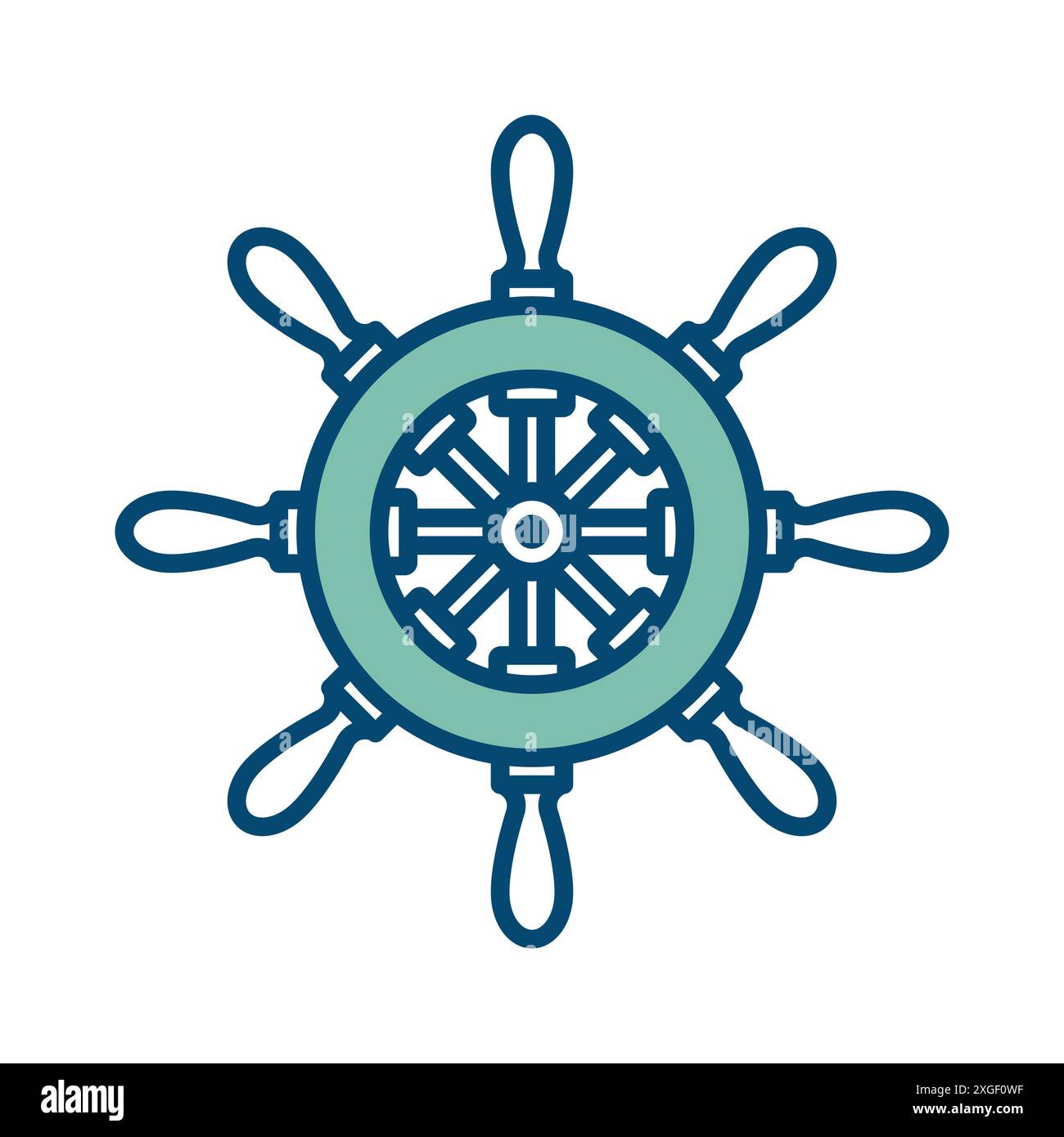 ship wheel icon vector design template in white background Stock Vector ...