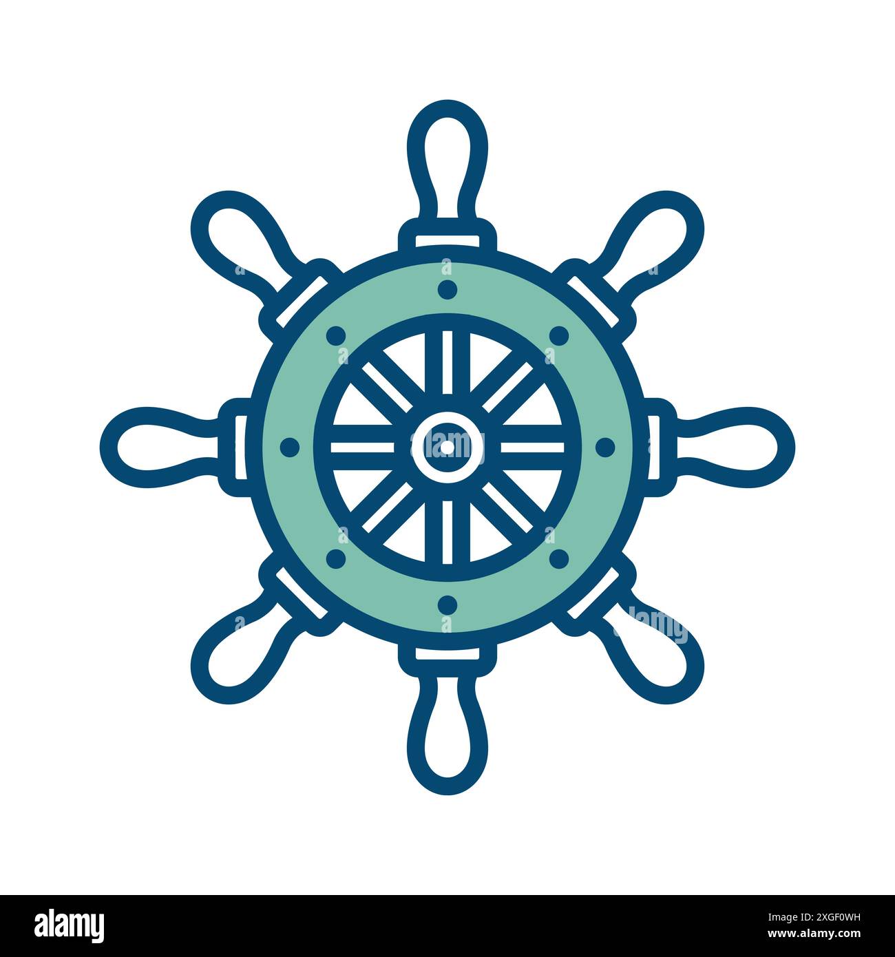 ship wheel icon vector design template in white background Stock Vector ...