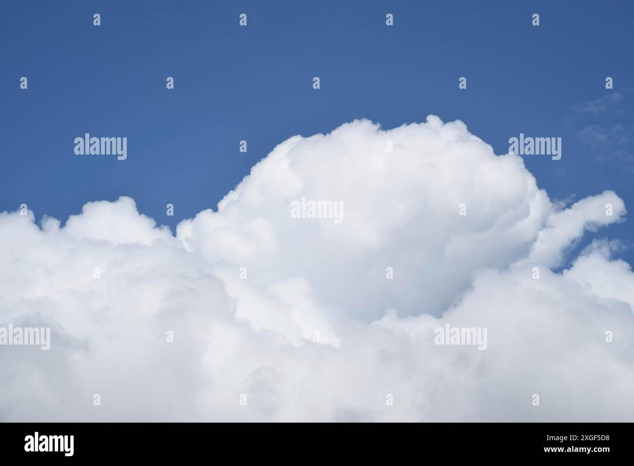 A large, fluffy white cloud against a blue sky Stock Photo