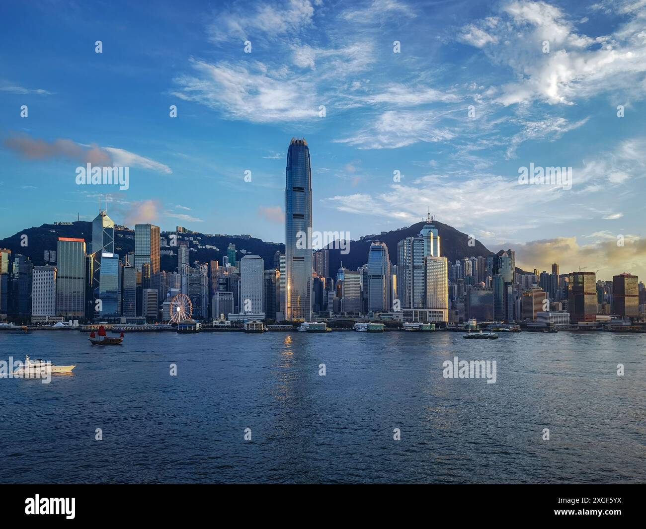 Cityscape and skyline at Victoria Harbour in Hong Kong city Stock Photo ...