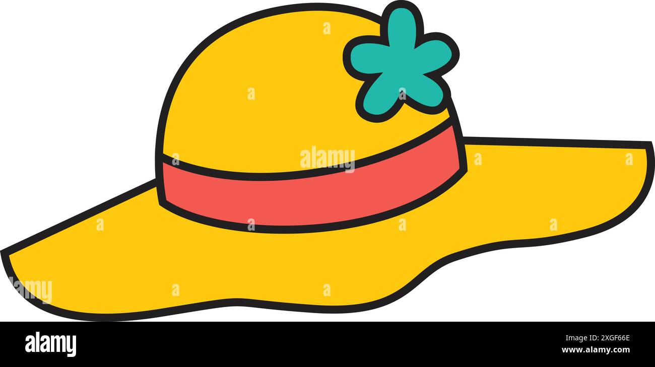 summer beach sticker or Tropical element design Stock Vector