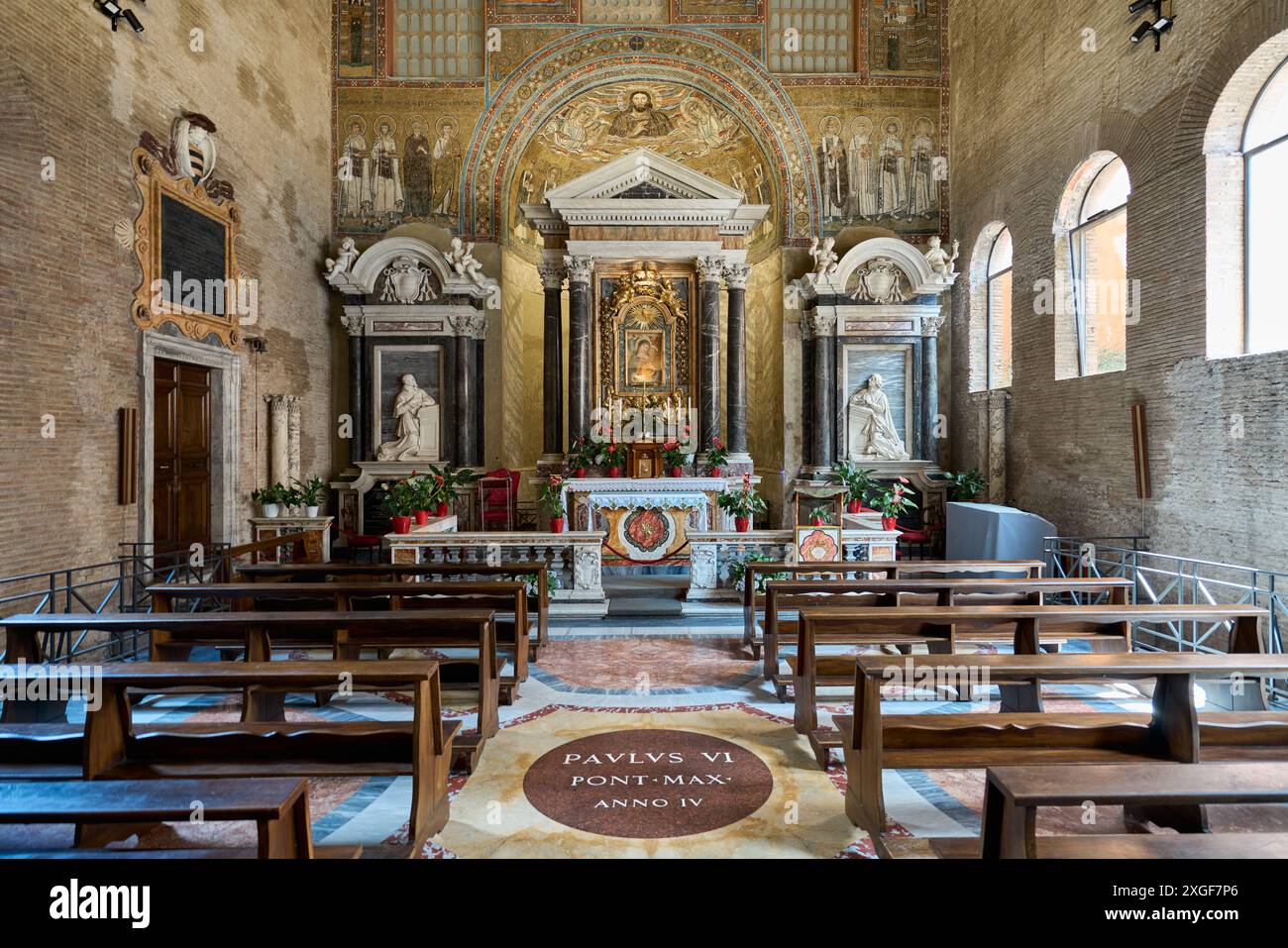 Cappella di san Venanzio annex to the Lateran Baptistery (Battistero Lateranense), paleochristian church in Rome, Italy Stock Photo