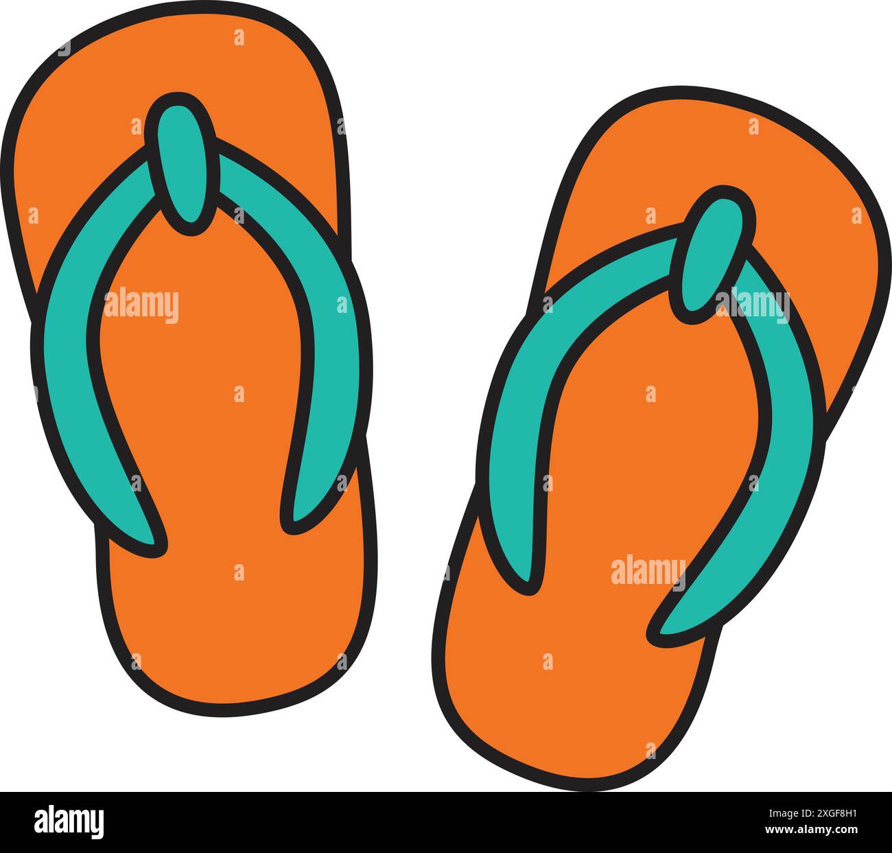 summer beach sticker or Tropical element design Stock Vector