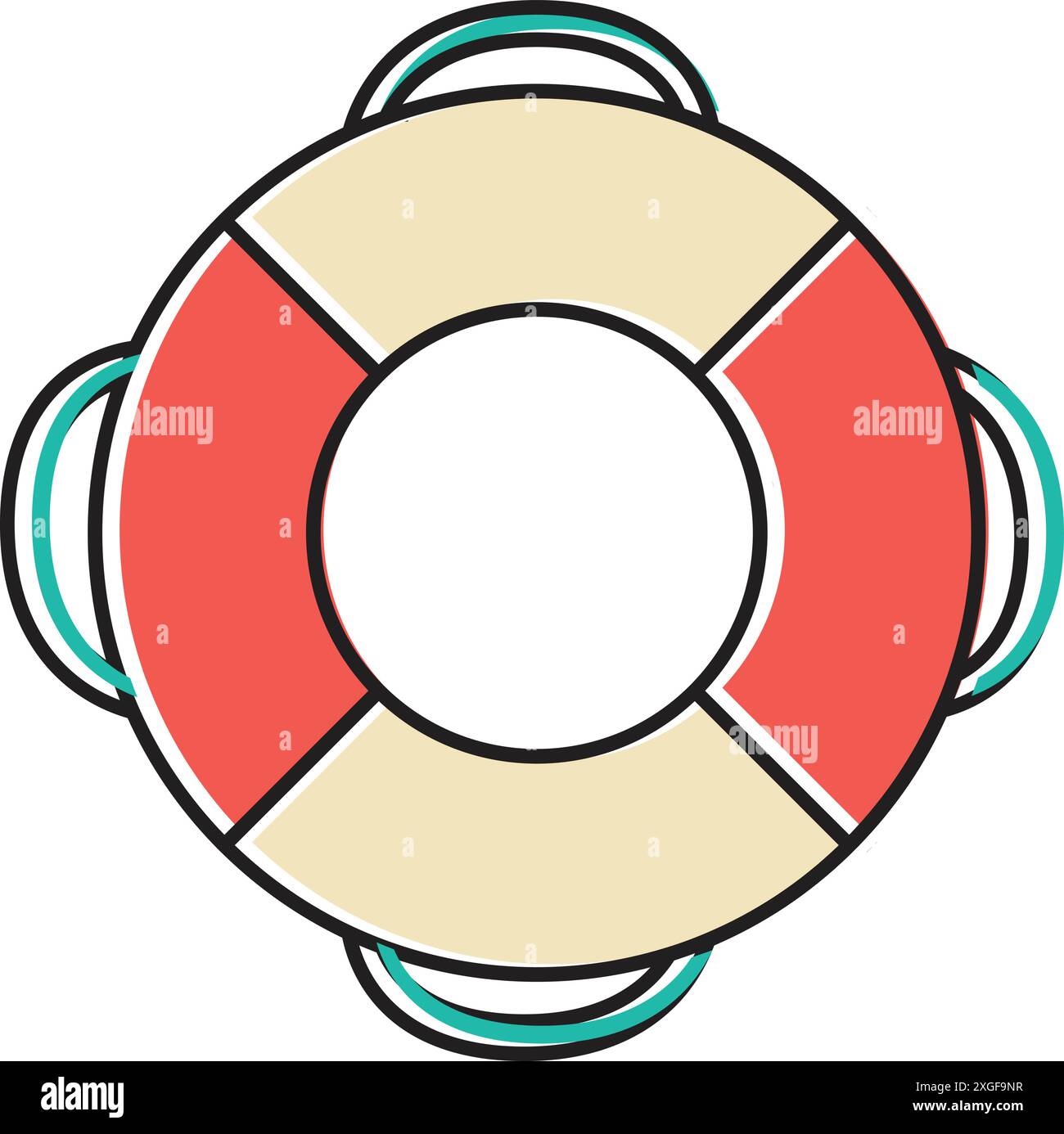summer beach sticker or Tropical element design Stock Vector