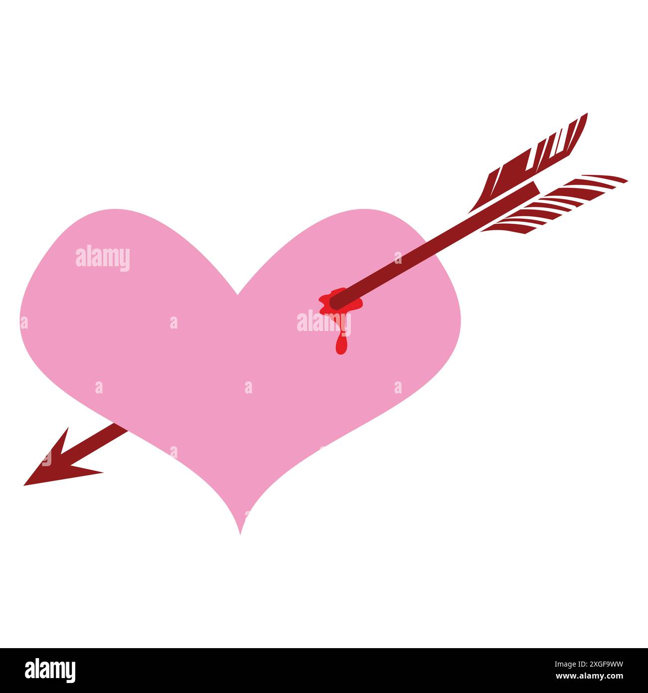 Heart flat symbol vector icon Stock Vector