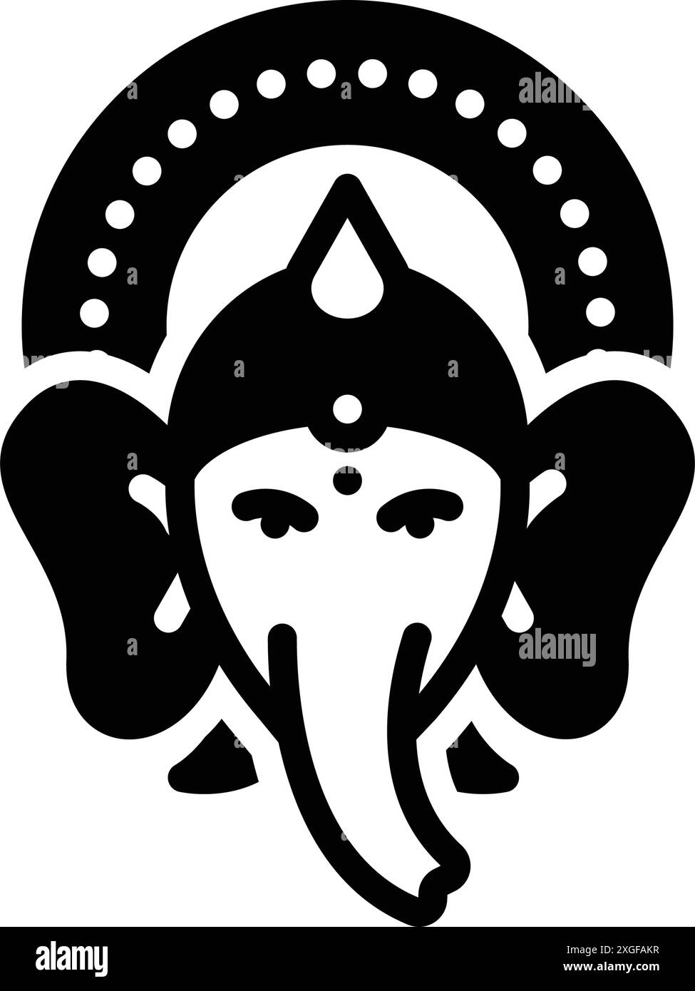 Icon for ganesh chaturthi,ganapathi Stock Vector