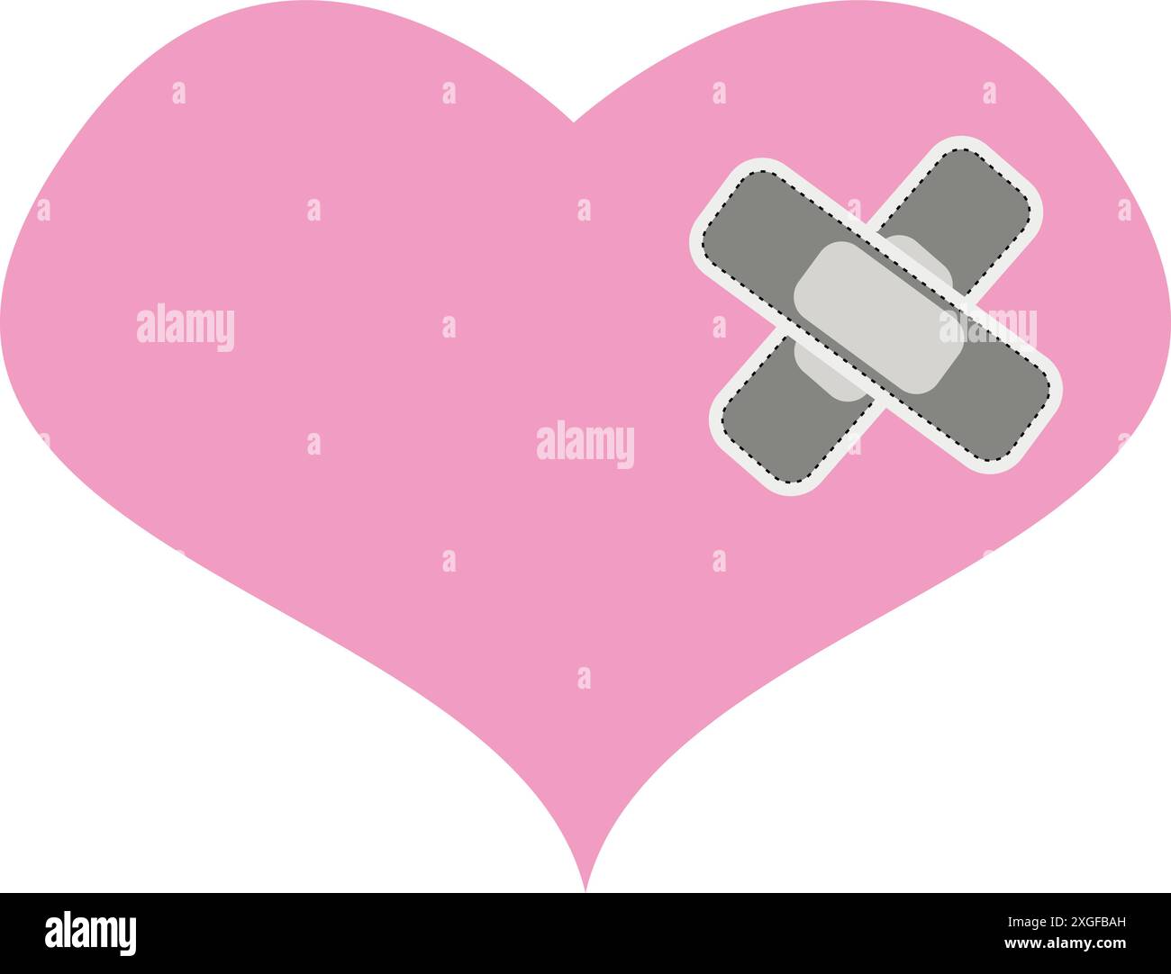 Heart flat symbol vector icon Stock Vector
