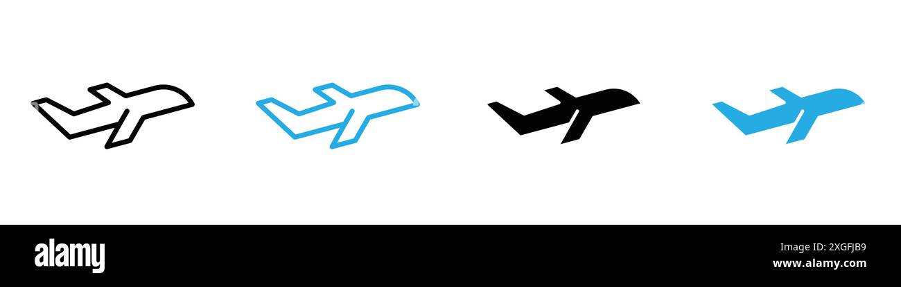 Airplane icon vector logo set collection for web app ui Stock Vector ...