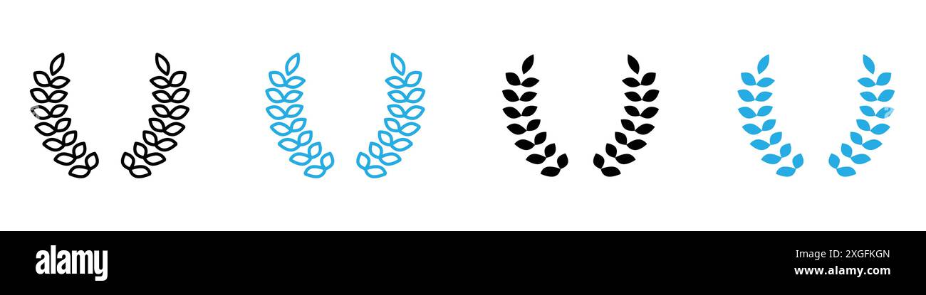 Laurel wreath icon vector logo set collection for web app ui Stock ...