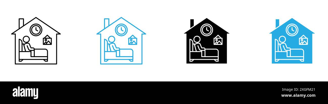 Accomodation icon vector logo set collection for web app ui Stock Vector