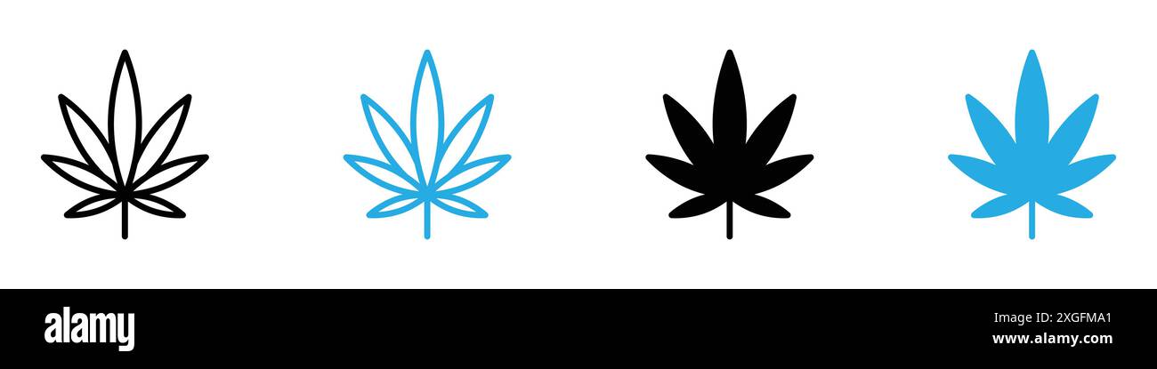Marijuana icon vector logo set collection for web app ui Stock Vector ...