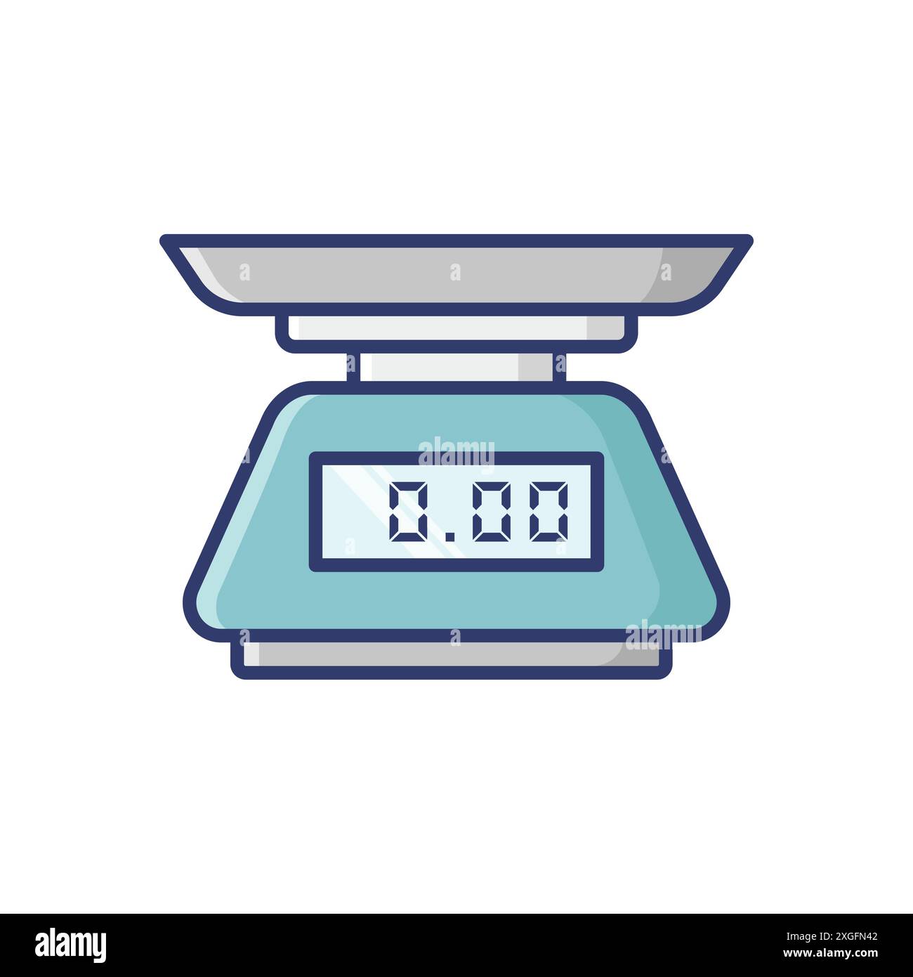 kitchen scale icon vector design template in white background Stock Vector