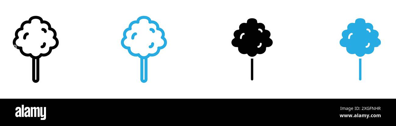Cotton Candy icon vector logo set collection for web app ui Stock ...