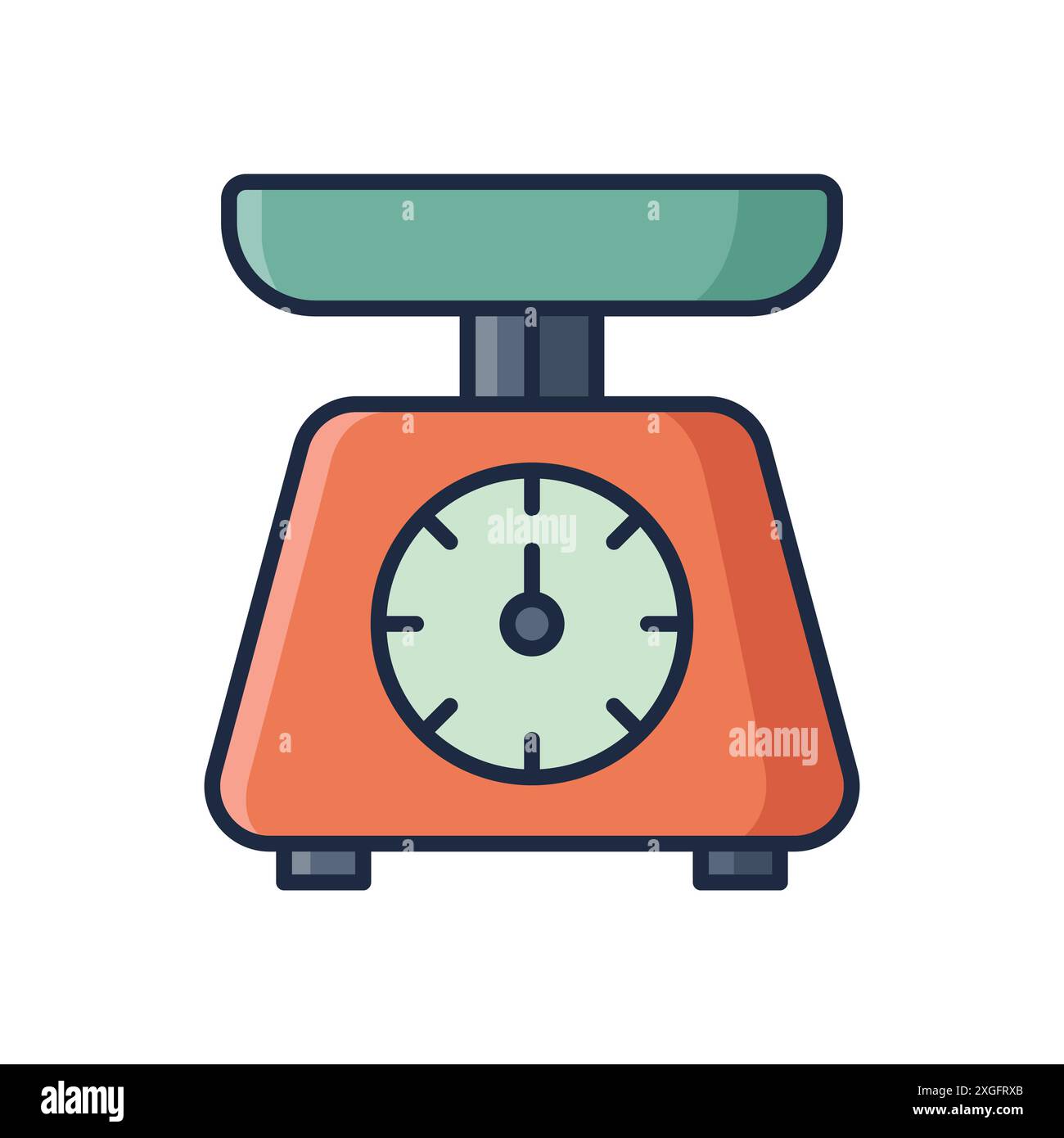 kitchen scale icon vector design template in white background Stock Vector