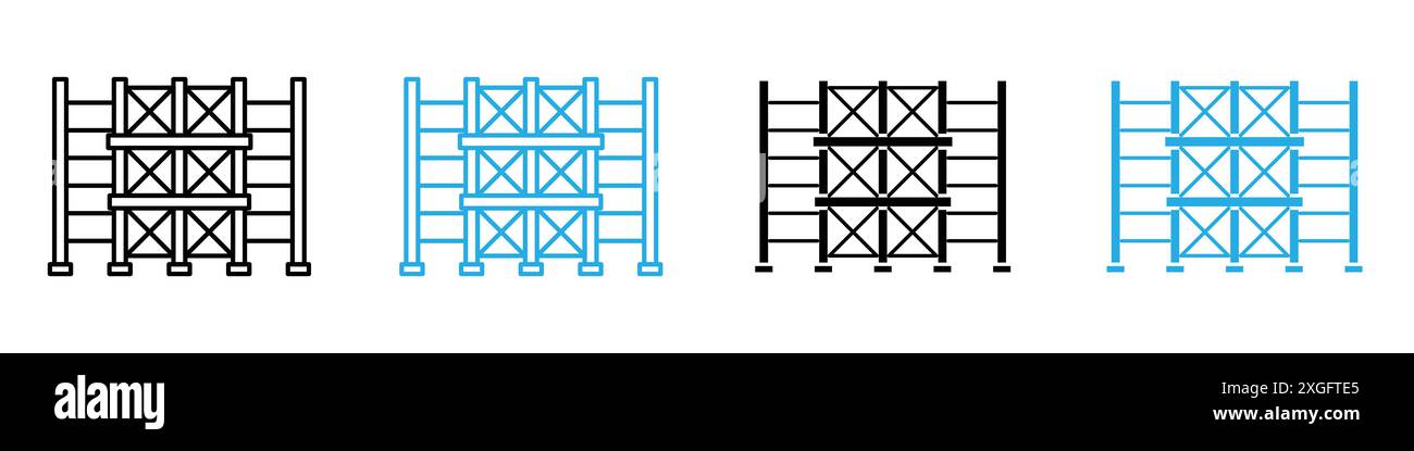 Scaffolding icon vector logo set collection for web app ui Stock Vector