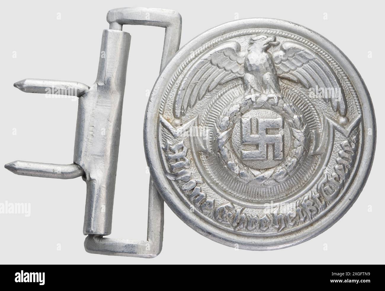 A brocade belt buckle for SS Officers, Late issue, PROPERTY-RELEASED | EDITORIAL-USE-ONLY Stock Photo