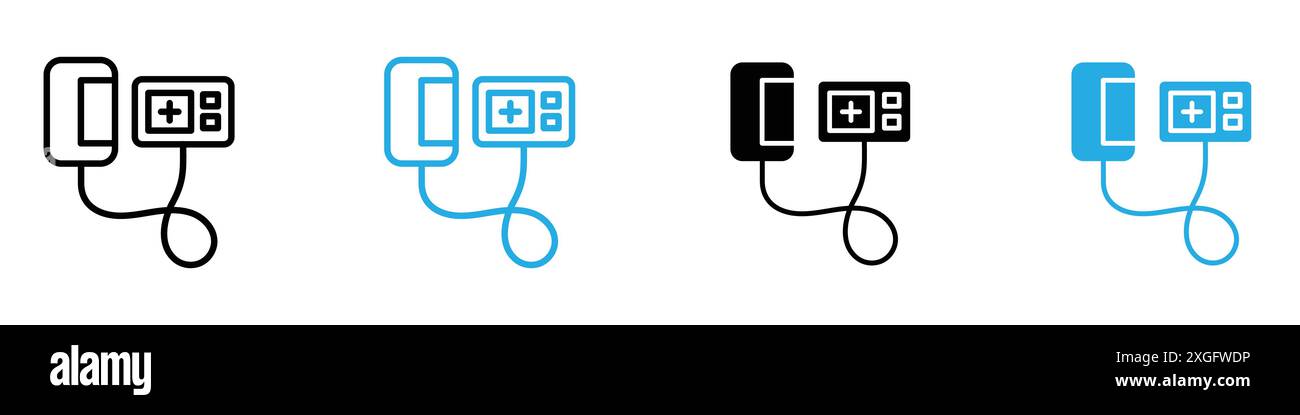 Sphygmomanometer icon vector logo set collection for web app ui Stock Vector