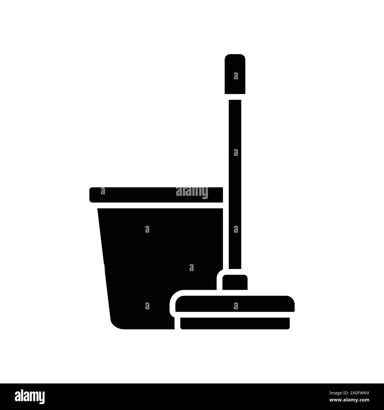 Symbol bucket mop Black and White Stock Photos & Images - Alamy