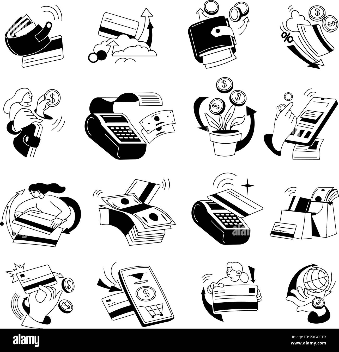 finance-icons-vector-illustration-set-stock-vector-image-art-alamy