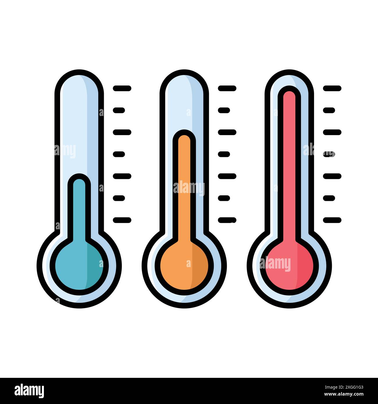 thermometer icon vector design template in white background Stock Vector
