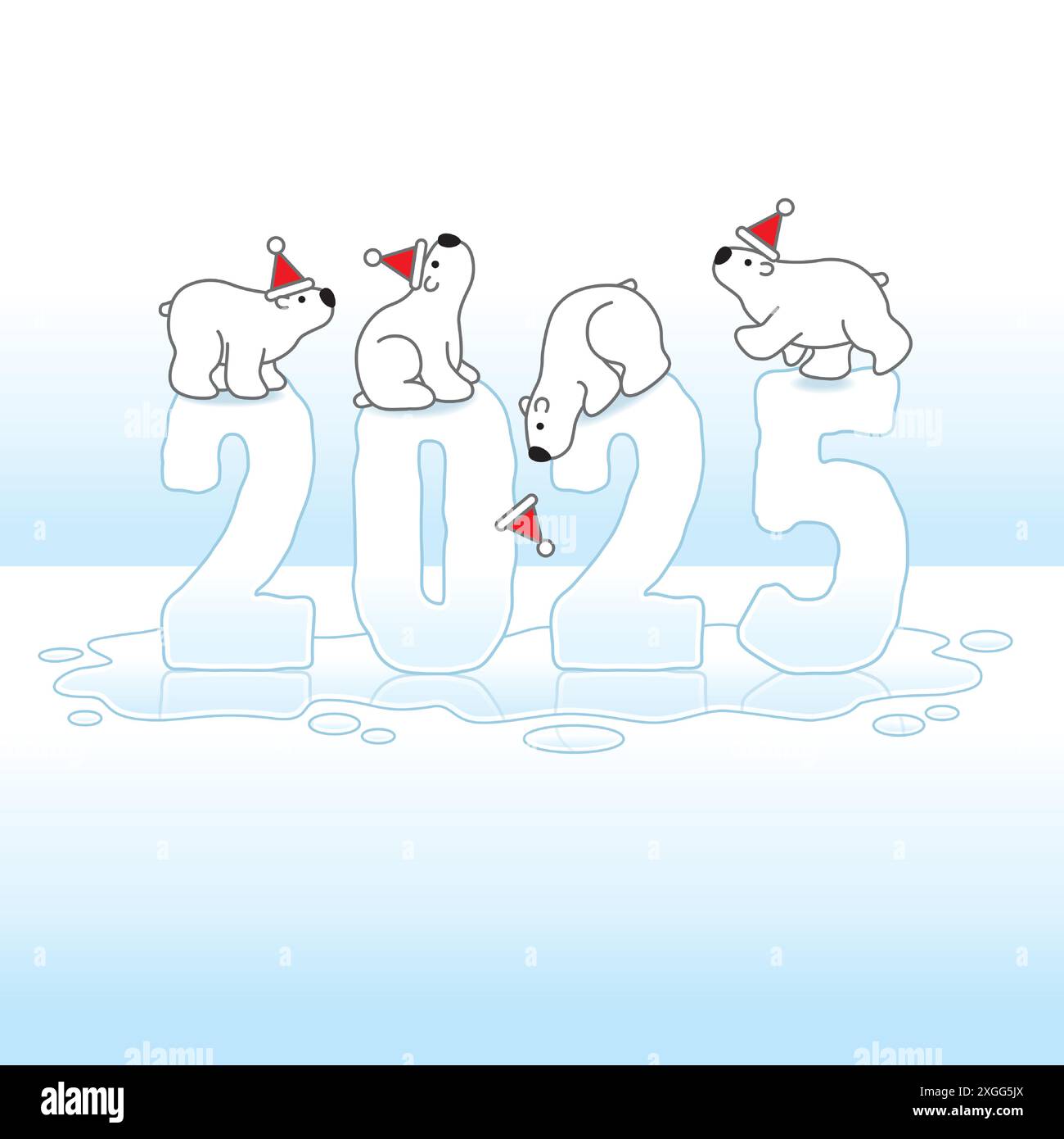 Polar bears ice cap Stock Vector Images Alamy