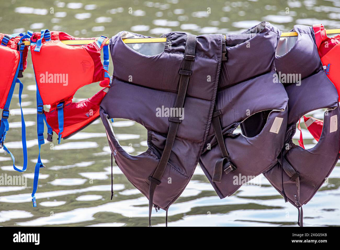 brightly coloured lifejacket, buoyancy aid, life vest, flotation