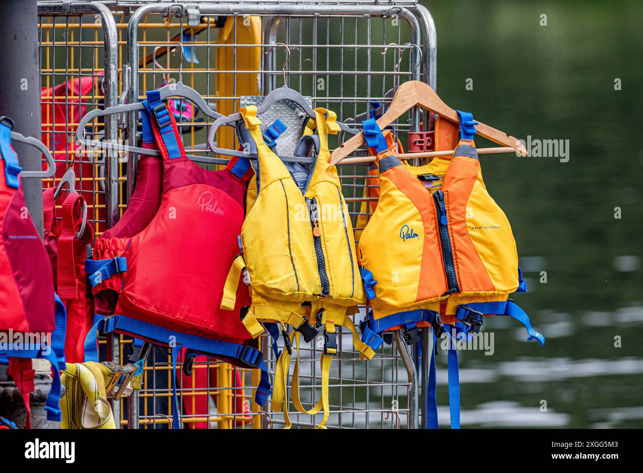 brightly coloured lifejacket, buoyancy aid, life vest, flotation