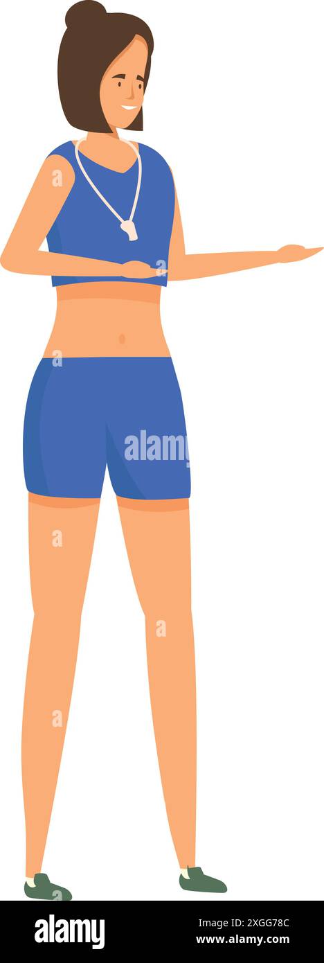 Sport coach female whistle Stock Vector Images - Alamy