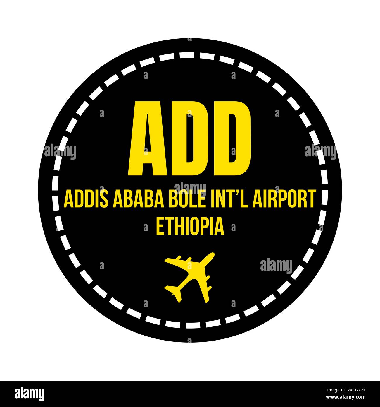 ADD Addis Ababa Bole international airport symbol icon Stock Photo - Alamy