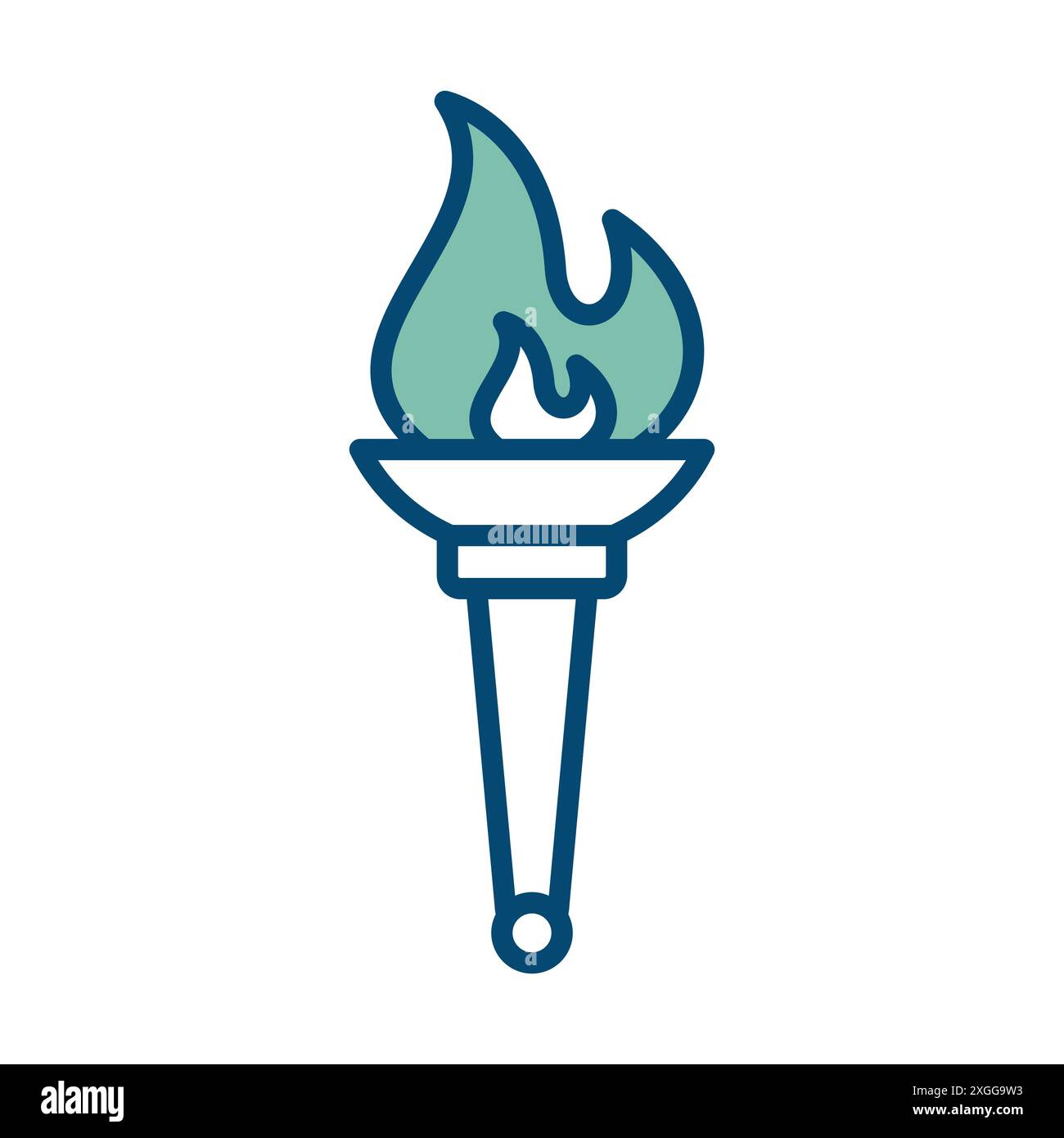 torch icon vector design template in white background Stock Vector