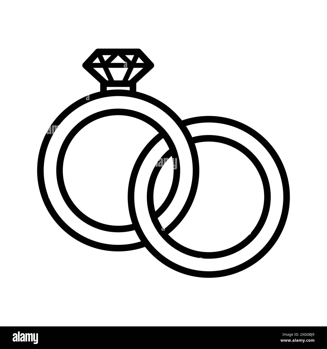 wedding ring icon vector design template in white background Stock ...