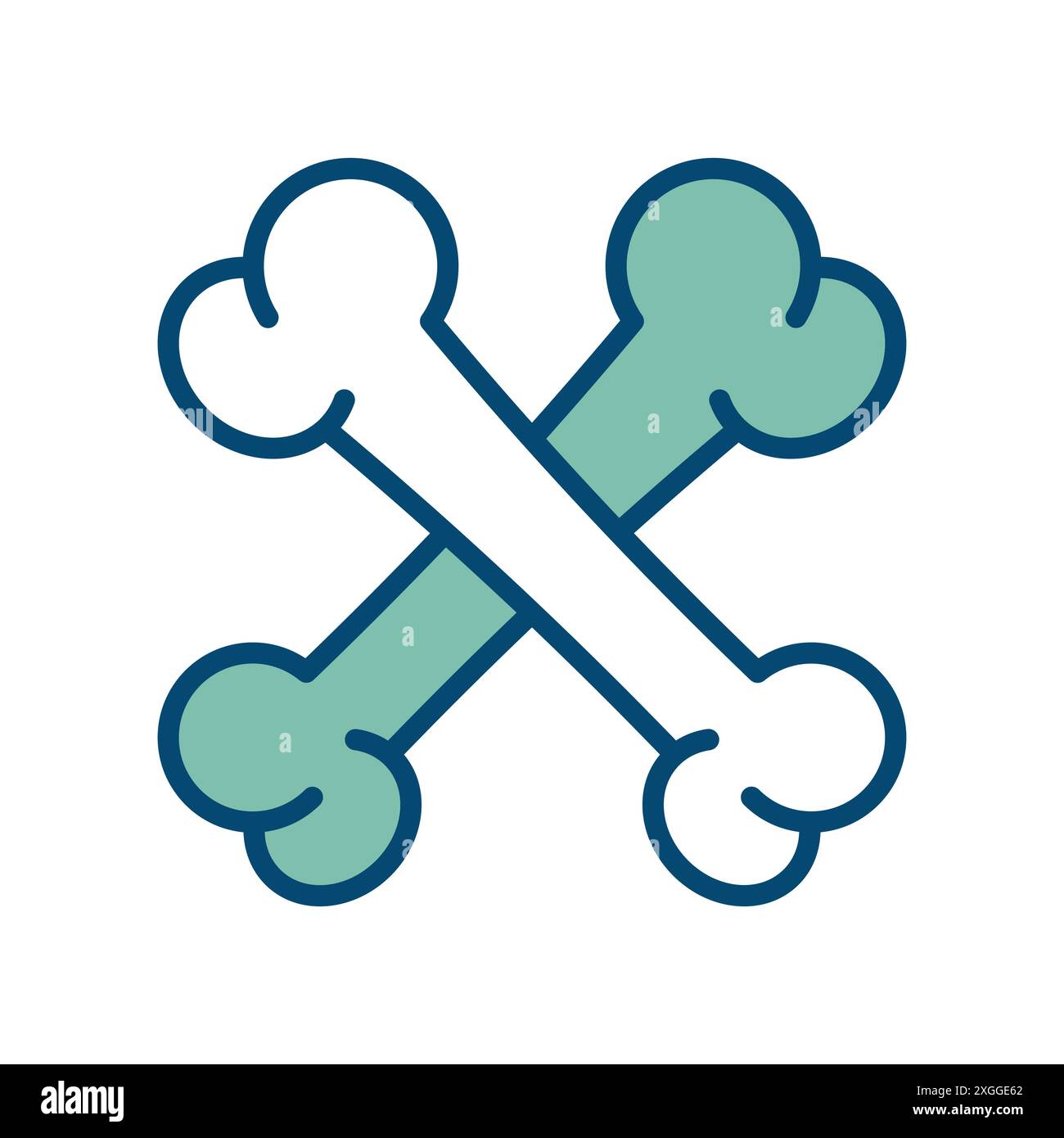bone icon vector design template in white background Stock Vector