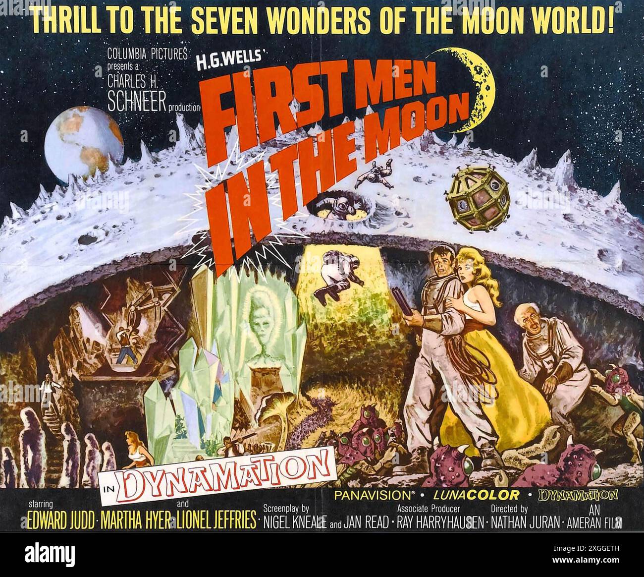 FIRST MEN IN THE MOON 1964 Columbia Pictures film with Martha Hyer Stock Photo Alamy