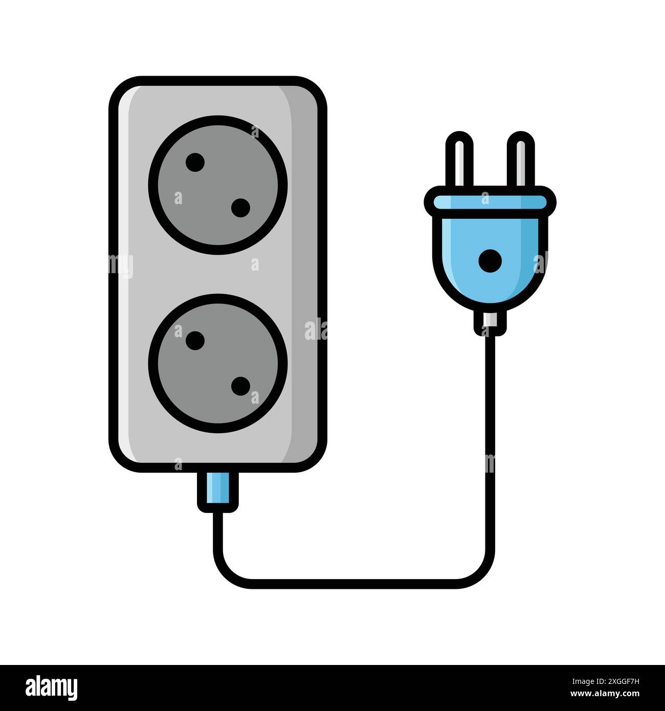 electric plug icon vector design template in white background Stock Vector