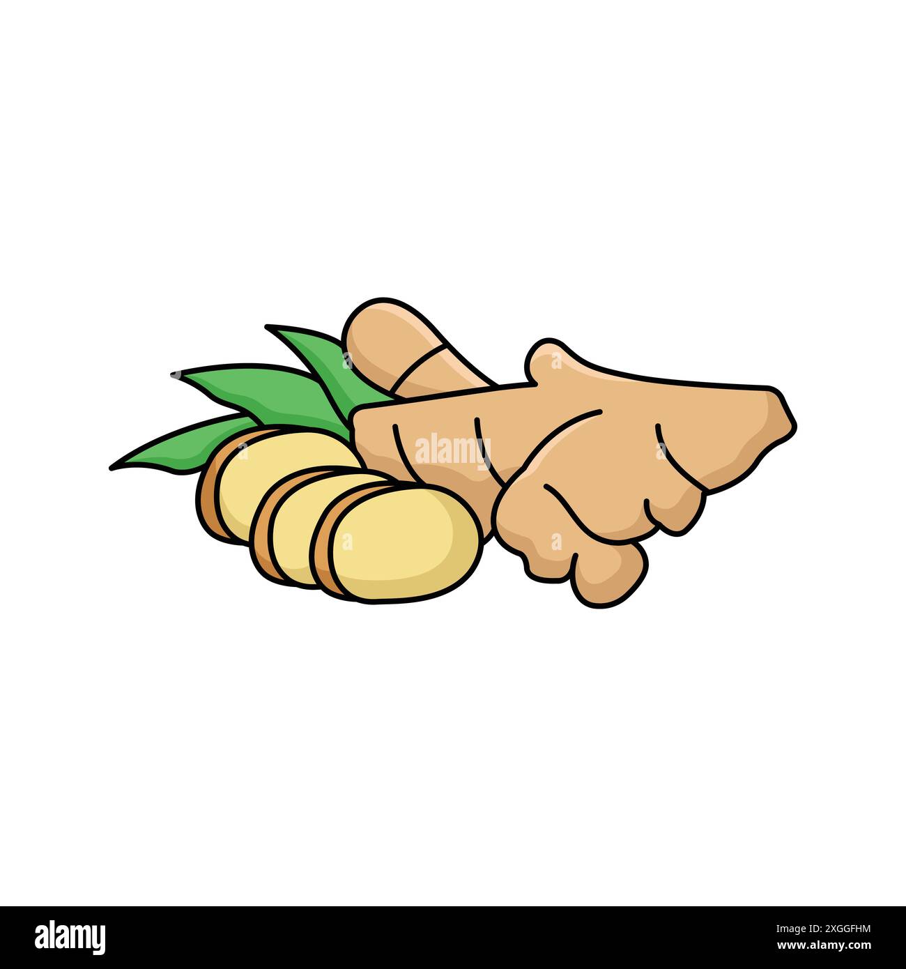 ginger icon vector design template in white background Stock Vector