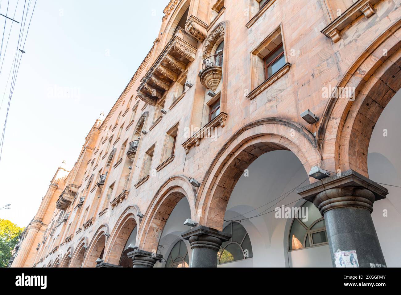 First Republic Square Tbilisi, Georgia - 23 JUNE, 2024: Buildings around the Rustaveli metro ...