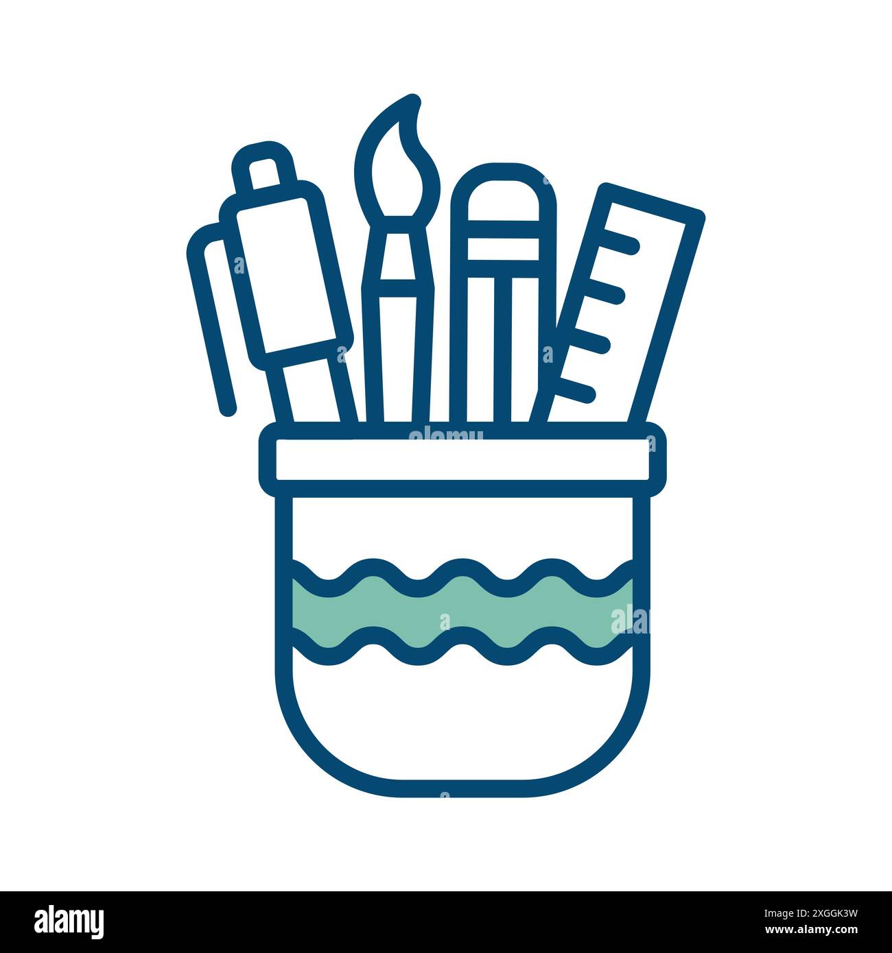 stationery icon vector design template in white background Stock Vector